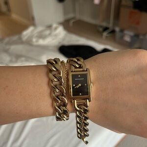 Rebecca Minkoff Gold Chain Bracelet Watch
